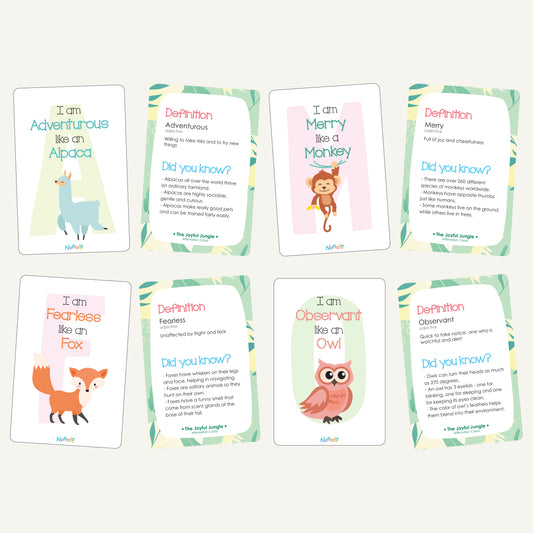Joyful Jungle Kids Affirmation Cards